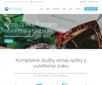 Optikafontana.sk(Optika Fontána Považská Bystrica) Screenshot