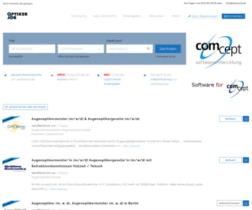 Optikerjob.de(Ein Service von COMCEPT GmbH) Screenshot