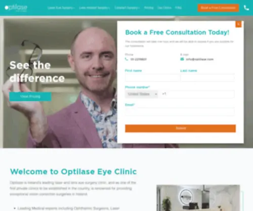 Optilase.com(Laser Eye Surgery Ireland with Optilase) Screenshot