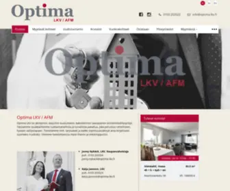 Optima-LKV.fi(Kiinteistövälitys Optima LKV) Screenshot