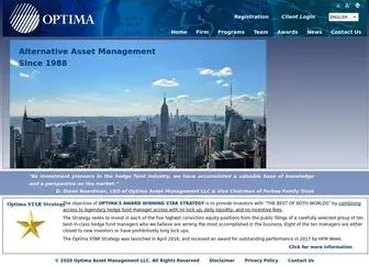 Optima.com(A focus on the future from a trusted alternatives pioneer. optima asset management) Screenshot