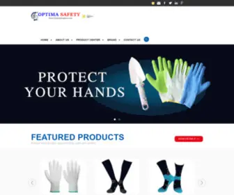 Optimagloves.com(Rudong Optima Safety Product Co) Screenshot