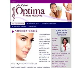 Optimahairremoval.com(About Hair Removal) Screenshot