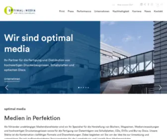 Optimal-Media.com(Mit Leidenschaft zum Medienprodukt) Screenshot