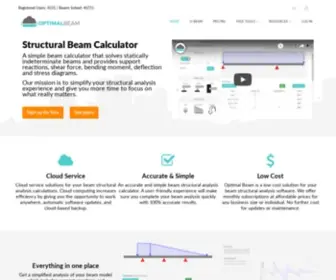 Optimalbeam.com(Easy to use online statically indeterminate beam calculator) Screenshot