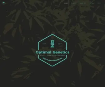 Optimalgeneticsinc.com(Optimal Genetics was founded in 2016 by a group of cannabis enthusiasts with years of experience in cultivating and extracting organic cannabis) Screenshot