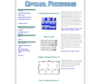 Optimalprograms.com(Software for linear (1D) and rectangular (2D)) Screenshot