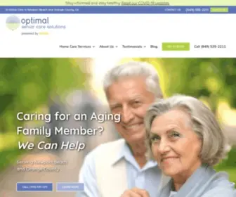 Optimalseniorcaresolutions.com(Home Care Newport Beach) Screenshot