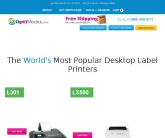 Optimedialabs.com(Custom Label Printer) Screenshot