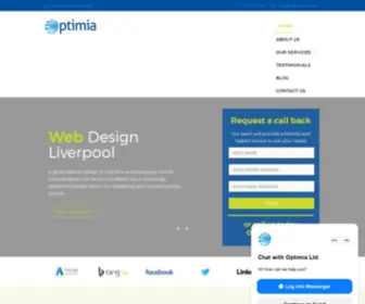 Optimia.co.uk(Web Design Liverpool) Screenshot