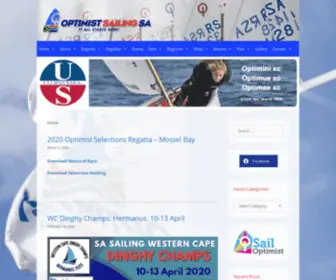 Optimist.org.za(Optimist sailing in South Africa) Screenshot