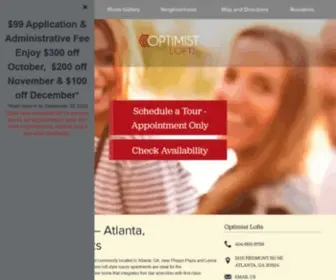 Optimistlofts.com(Apartments in Atlanta) Screenshot