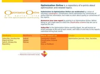 Optimization-Online.org(Optimization Online) Screenshot