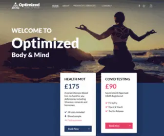 Optimizedbodyandmind.co.uk(Health Screening & Services) Screenshot