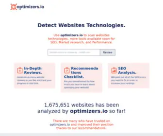 Optimizers.io(Detect Website Technology and SEO score) Screenshot