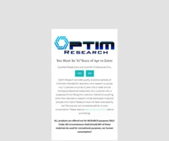 Optimresearchchems.com(Optim Research is restructuring) Screenshot