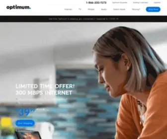 Optimum.com(Optimum Fiber High) Screenshot