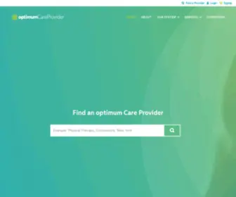 Optimumcareprovider.com(First Page) Screenshot