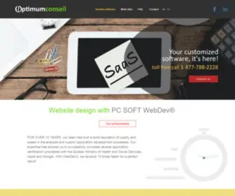 Optimumconseil.com(Logiciels hébergés) Screenshot