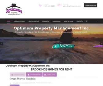 Optimuminc.com(Brookings Oregon Rentals) Screenshot