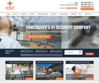 Optimumsecurity.ca(Security Company Vancouver) Screenshot