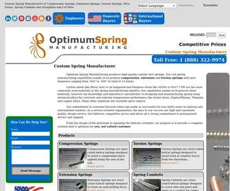 Optimumspring.com(Custom Spring Manufacturer for high temperatures and corrosive environments) Screenshot