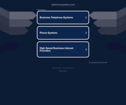 Optimumsystem.com(Optimum System Products) Screenshot