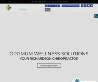 Optimumwellnesssolutions.com(Chiropractor in Richardson) Screenshot