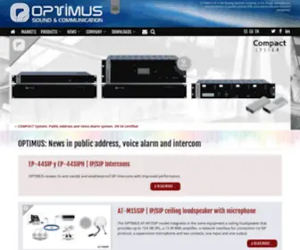 Optimusaudio.com(Megafonía) Screenshot