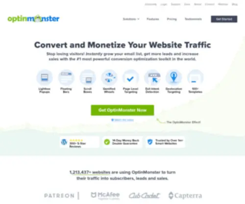 Optinmonster.com(Powerful lead generation software) Screenshot