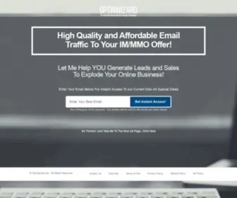 Optinwizard.net(High Quality Solo Ads for your Business Opportunity Offer) Screenshot