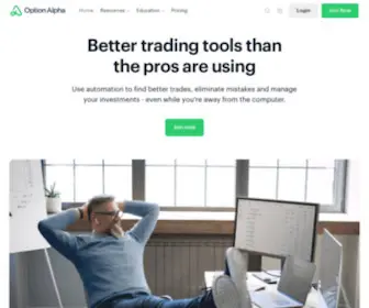 Optionalpha.com(Autotrading Platform for Stocks & Options) Screenshot