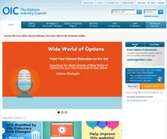 Optioneducation.net(The Options Industry Council) Screenshot