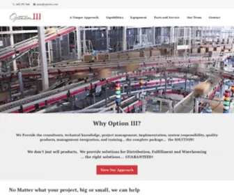 Optioniii.com(Materials Handling Equipment Systems) Screenshot