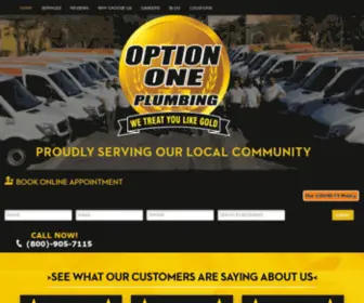 Optiononeplumbing.com(Option One Plumbing) Screenshot