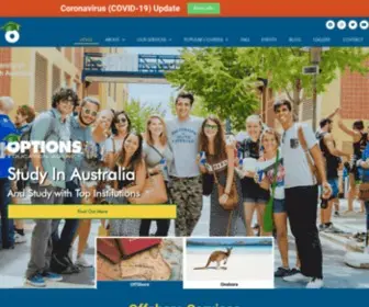 Optionseducation.com.au(International Education Agency Australia) Screenshot