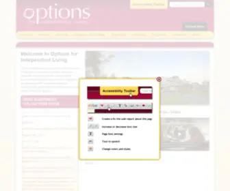 Optionsil.com(Options for Independent Living) Screenshot