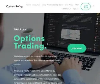 Optionsswing.com(#1 Educational Options Trading Community) Screenshot