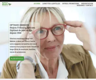 Optique-Zbinden.ch(Optique Zbinden) Screenshot