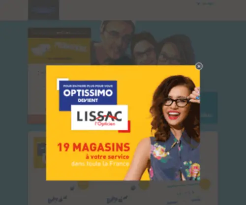 Optissimo.com(Vente de lentilles de contact par des opticiens spécialisés) Screenshot