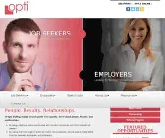 Optistaffing.com(Temporary Staffing and Employment Agencies) Screenshot