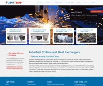 Optitemp.com(Liquid Chillers) Screenshot