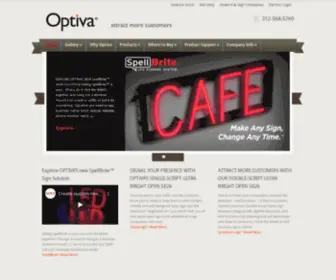 Optivasigns.com(LED Sign Company) Screenshot