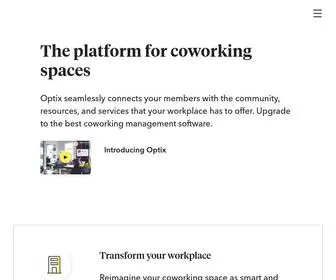 Optixapp.com(Power your coworking space with Optix) Screenshot