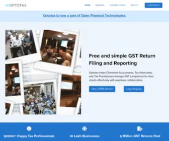 Optotax.com(Fast and Simple GST Filing and Reports) Screenshot