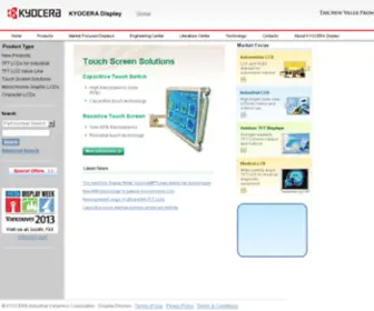 Optrex.com(KYOCERA Display) Screenshot