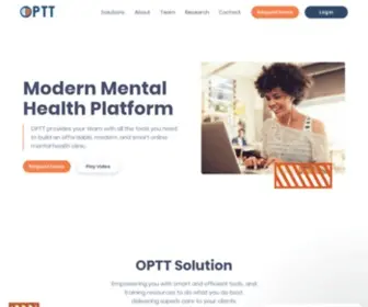 OPTT.ca(A Digital Mental Health Platform for Efficient Delivery of Supervised Digital Therapies) Screenshot