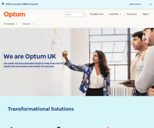 Optum.co.uk(Optum) Screenshot