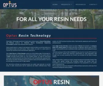 Optusresin.com(Optus Resin Technology) Screenshot