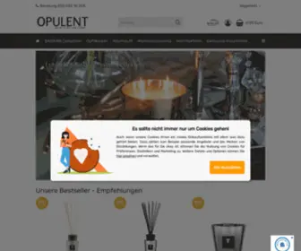 Opulent-Wohnen.com(Luxus-Duftkerzen, Raumduft und exklusive Wohnaccessoires) Screenshot